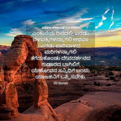 Picture 04 - ಯಾಜಕಕಾಂಡ 15:14 KANIRV - ಎಂಟನೆಯ ದಿನದಲ್ಲಿ - Bible Verse Picture
