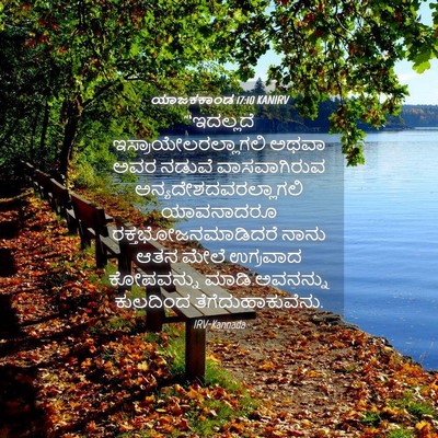 Picture 04 - ಯಾಜಕಕಾಂಡ 17:10 KANIRV - “‘ಇದಲ್ಲದೆ - Bible Verse Picture