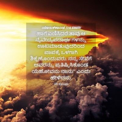 Picture 04 - ಯಾಜಕಕಾಂಡ 22:16 KANIRV - ಹಾಗೆ ಎಣಿಸಿದರೆ - Bible Verse Picture