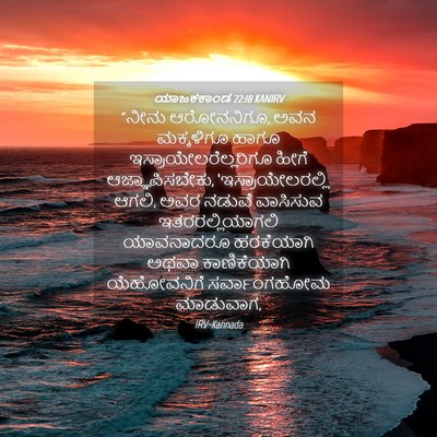 Picture 04 - ಯಾಜಕಕಾಂಡ 22:18 KANIRV - “ನೀನು ಆರೋನನಿಗೂ, - Bible Verse Picture