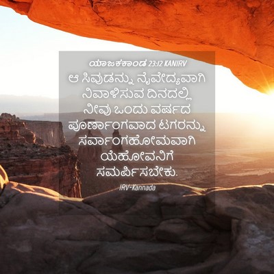 Picture 04 - ಯಾಜಕಕಾಂಡ 23:12 KANIRV - ಆ ಸಿವುಡನ್ನು - Bible Verse Picture