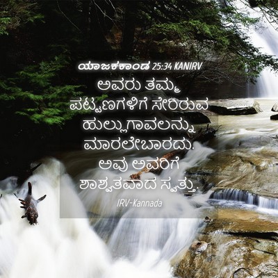 Picture 04 - ಯಾಜಕಕಾಂಡ 25:34 KANIRV - ಅವರು ತಮ್ಮ - Bible Verse Picture