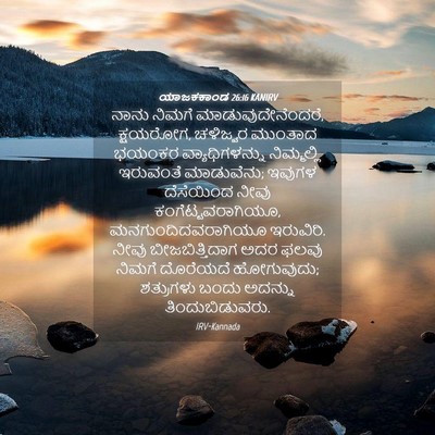 Picture 04 - ಯಾಜಕಕಾಂಡ 26:16 KANIRV - ನಾನು ನಿಮಗೆ - Bible Verse Picture