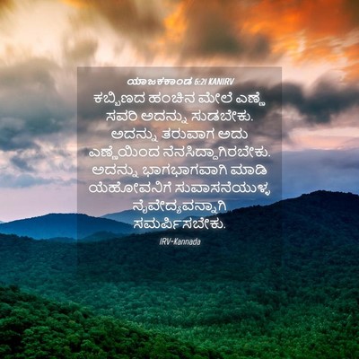 Picture 04 - ಯಾಜಕಕಾಂಡ 6:21 KANIRV - ಕಬ್ಬಿಣದ ಹಂಚಿನ - Bible Verse Picture