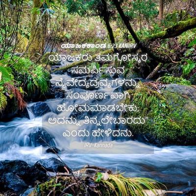 Picture 04 - ಯಾಜಕಕಾಂಡ 6:23 KANIRV - ಯಾಜಕರು ತಮಗೋಸ್ಕರ - Bible Verse Picture
