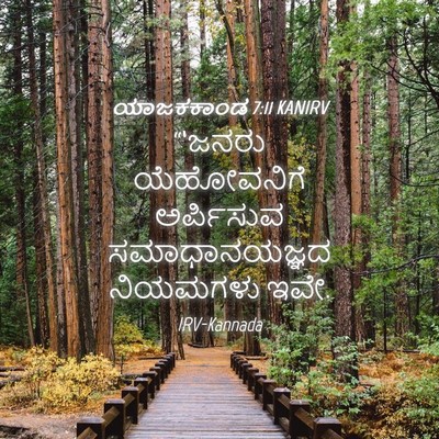 Picture 04 - ಯಾಜಕಕಾಂಡ 7:11 KANIRV - “‘ಜನರು ಯೆಹೋವನಿಗೆ - Bible Verse Picture
