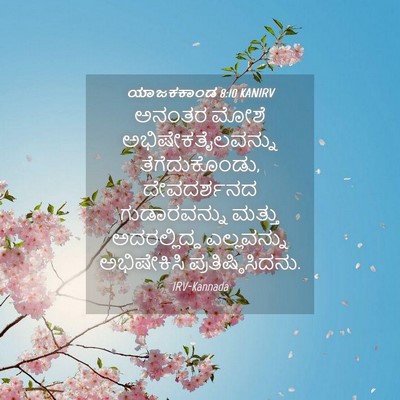 Picture 04 - ಯಾಜಕಕಾಂಡ 8:10 KANIRV - ಅನಂತರ ಮೋಶೆ - Bible Verse Picture