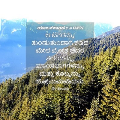 Picture 04 - ಯಾಜಕಕಾಂಡ 8:20 KANIRV - ಆ ಟಗರನ್ನು - Bible Verse Picture