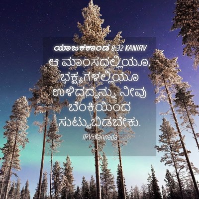 Picture 04 - ಯಾಜಕಕಾಂಡ 8:32 KANIRV - ಆ ಮಾಂಸದಲ್ಲಿಯೂ, - Bible Verse Picture