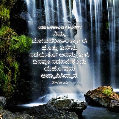 Picture 04 - ಯಾಜಕಕಾಂಡ 8:34 KANIRV - ನಿಮ್ಮ - Bible Verse Picture