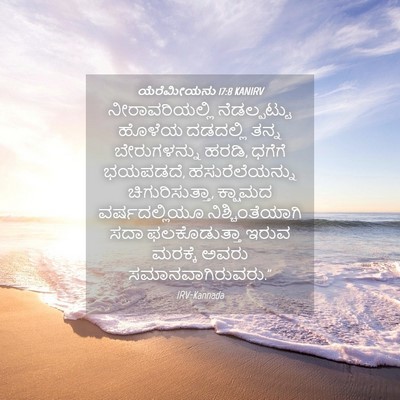 Picture 04 - ಯೆರೆಮೀಯನು 17:8 KANIRV - ನೀರಾವರಿಯಲ್ಲಿ - Bible Verse Picture