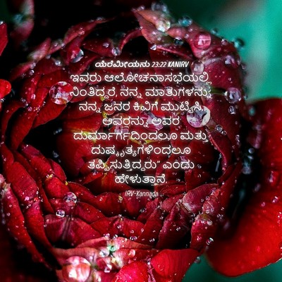 Picture 04 - ಯೆರೆಮೀಯನು 23:22 KANIRV - ಇವರು - Bible Verse Picture