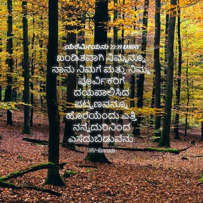 Picture 04 - ಯೆರೆಮೀಯನು 23:39 KANIRV - ಖಂಡಿತವಾಗಿ - Bible Verse Picture