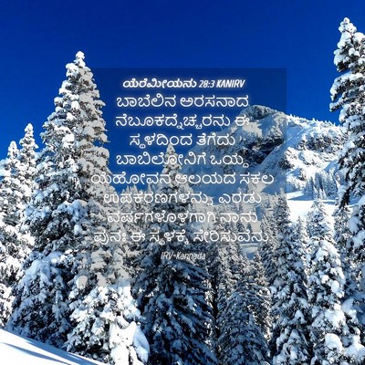 Picture 04 - ಯೆರೆಮೀಯನು 28:3 KANIRV - ಬಾಬೆಲಿನ ಅರಸನಾದ - Bible Verse Picture