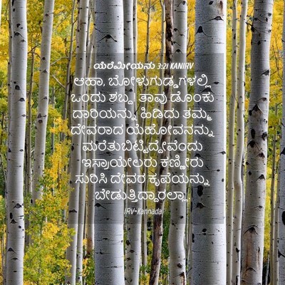 Picture 04 - ಯೆರೆಮೀಯನು 3:21 KANIRV - ಆಹಾ, - Bible Verse Picture