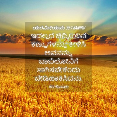 Picture 04 - ಯೆರೆಮೀಯನು 39:7 KANIRV - ಇದಲ್ಲದೆ ಚಿದ್ಕೀಯನ - Bible Verse Picture