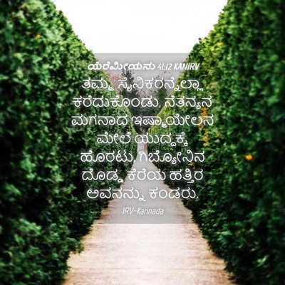 Picture 04 - ಯೆರೆಮೀಯನು 41:12 KANIRV - ತಮ್ಮ - Bible Verse Picture