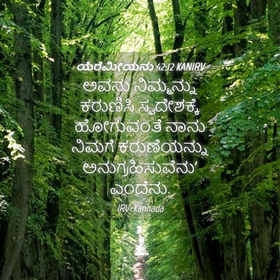 Picture 04 - ಯೆರೆಮೀಯನು 42:12 KANIRV - ಅವನು ನಿಮ್ಮನ್ನು - Bible Verse Picture