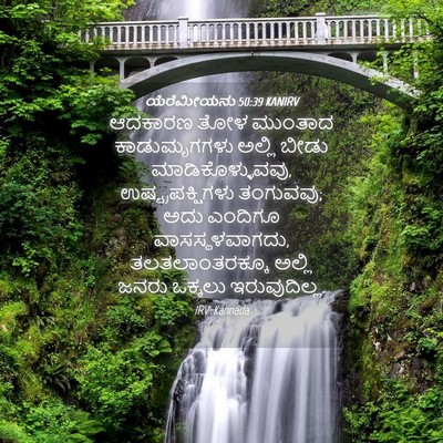 Picture 04 - ಯೆರೆಮೀಯನು 50:39 KANIRV - ಆದಕಾರಣ ತೋಳ ಮುಂತಾದ - Bible Verse Picture