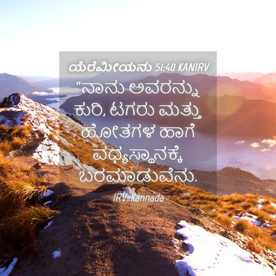 Picture 04 - ಯೆರೆಮೀಯನು 51:40 KANIRV - “ನಾನು ಅವರನ್ನು - Bible Verse Picture