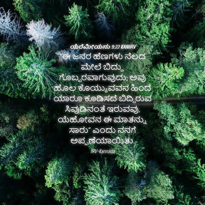 Picture 04 - ಯೆರೆಮೀಯನು 9:22 KANIRV - “ಈ ಜನರ ಹೆಣಗಳು ನೆಲದ - Bible Verse Picture