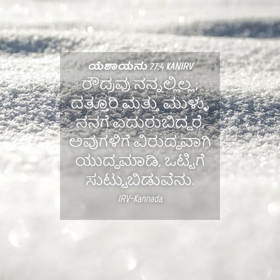 Picture 04 - ಯೆಶಾಯನು 27:4 KANIRV - ರೌದ್ರವು - Bible Verse Picture