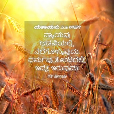 Picture 04 - ಯೆಶಾಯನು 32:16 KANIRV - ನ್ಯಾಯವು ಅಡವಿಯಲ್ಲಿ - Bible Verse Picture