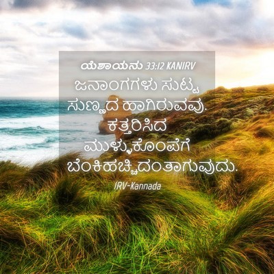 Picture 04 - ಯೆಶಾಯನು 33:12 KANIRV - ಜನಾಂಗಗಳು ಸುಟ್ಟ - Bible Verse Picture