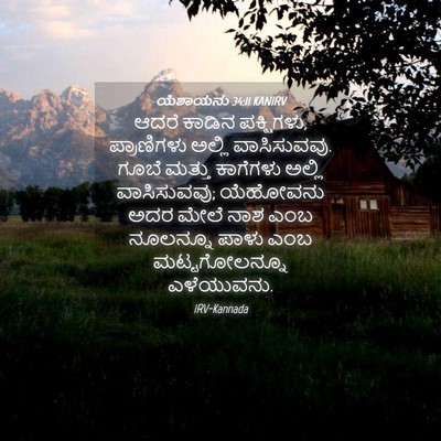 Picture 04 - ಯೆಶಾಯನು 34:11 KANIRV - ಆದರೆ ಕಾಡಿನ - Bible Verse Picture