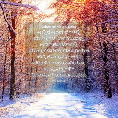 Picture 04 - ಯೆಶಾಯನು 34:13 KANIRV - ಅಲ್ಲಿನ - Bible Verse Picture