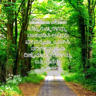 Picture 04 - ಯೆಶಾಯನು 42:15 KANIRV - ಬೆಟ್ಟಗುಡ್ಡಗಳನ್ನು - Bible Verse Picture