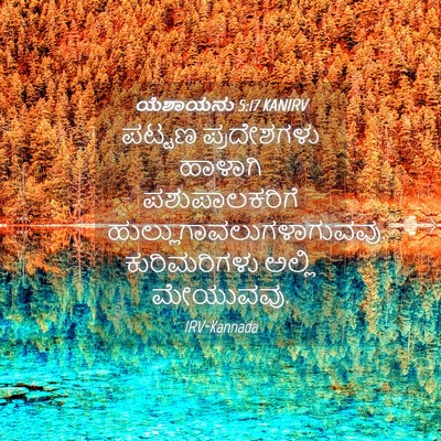 Picture 04 - ಯೆಶಾಯನು 5:17 KANIRV - ಪಟ್ಟಣ ಪ್ರದೇಶಗಳು - Bible Verse Picture