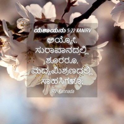 Picture 04 - ಯೆಶಾಯನು 5:22 KANIRV - ಅಯ್ಯೋ, - Bible Verse Picture