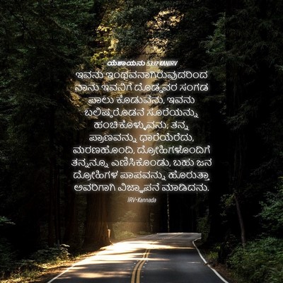 Picture 04 - ಯೆಶಾಯನು 53:12 KANIRV - ಇವನು - Bible Verse Picture