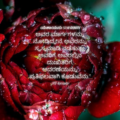 Picture 04 - ಯೆಶಾಯನು 57:18 KANIRV - ಅವರ ಮಾರ್ಗಗಳನ್ನು - Bible Verse Picture