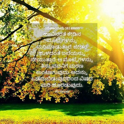 Picture 04 - ಯೆಶಾಯನು 59:5 KANIRV - ಹಾವಿನಂತೆ ಕೇಡಿನ - Bible Verse Picture