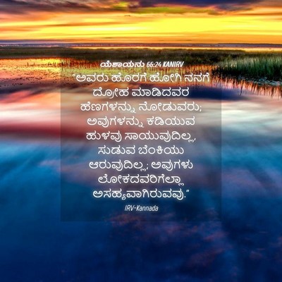 Picture 04 - ಯೆಶಾಯನು 66:24 KANIRV - “ಅವರು ಹೊರಗೆ ಹೋಗಿ - Bible Verse Picture