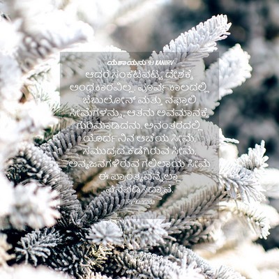 Picture 04 - ಯೆಶಾಯನು 9:1 KANIRV - ಆದರೆ ಸಂಕಟಪಟ್ಟ - Bible Verse Picture