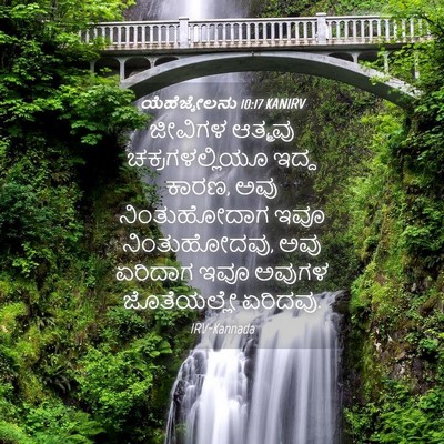 Picture 04 - ಯೆಹೆಜ್ಕೇಲನು 10:17 KANIRV - ಜೀವಿಗಳ ಆತ್ಮವು - Bible Verse Picture