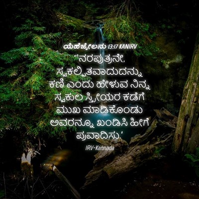 Picture 04 - ಯೆಹೆಜ್ಕೇಲನು 13:17 KANIRV - “‘ನರಪುತ್ರನೇ, - Bible Verse Picture
