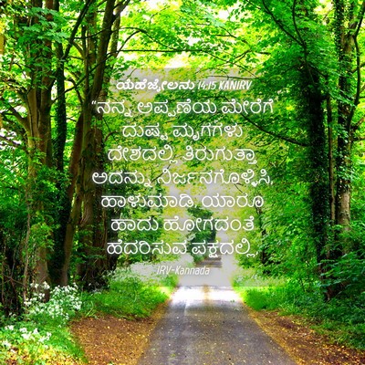 Picture 04 - ಯೆಹೆಜ್ಕೇಲನು 14:15 KANIRV - “ನನ್ನ ಅಪ್ಪಣೆಯ - Bible Verse Picture