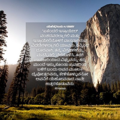 Picture 04 - ಯೆಹೆಜ್ಕೇಲನು 14:7 KANIRV - “ಏಕೆಂದರೆ - Bible Verse Picture