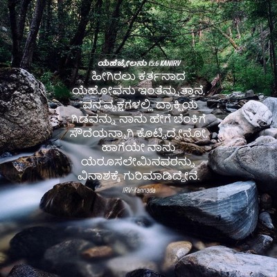 Picture 04 - ಯೆಹೆಜ್ಕೇಲನು 15:6 KANIRV - ಹೀಗಿರಲು ಕರ್ತನಾದ - Bible Verse Picture