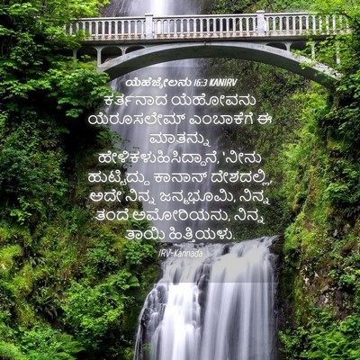 Picture 04 - ಯೆಹೆಜ್ಕೇಲನು 16:3 KANIRV - ಕರ್ತನಾದ ಯೆಹೋವನು - Bible Verse Picture