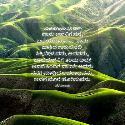 Picture 04 - ಯೆಹೆಜ್ಕೇಲನು 17:20 KANIRV - ನಾನು ಅವನಿಗೆ ನನ್ನ - Bible Verse Picture