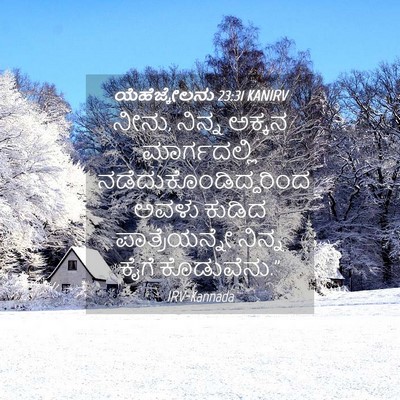 Picture 04 - ಯೆಹೆಜ್ಕೇಲನು 23:31 KANIRV - ನೀನು, ನಿನ್ನ ಅಕ್ಕನ - Bible Verse Picture
