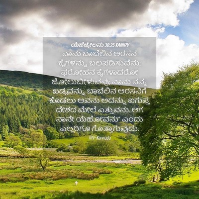 Picture 04 - ಯೆಹೆಜ್ಕೇಲನು 30:25 KANIRV - ನಾನು ಬಾಬೆಲಿನ ಅರಸನ - Bible Verse Picture