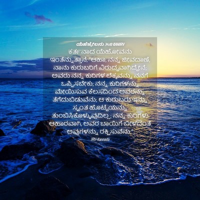 Picture 04 - ಯೆಹೆಜ್ಕೇಲನು 34:10 KANIRV - ಕರ್ತನಾದ ಯೆಹೋವನು - Bible Verse Picture