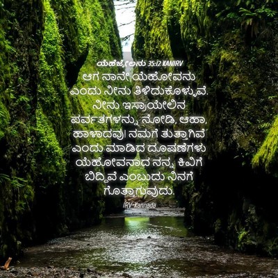 Picture 04 - ಯೆಹೆಜ್ಕೇಲನು 35:12 KANIRV - ಆಗ ನಾನೇ ಯೆಹೋವನು - Bible Verse Picture
