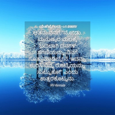 Picture 04 - ಯೆಹೆಜ್ಕೇಲನು 4:15 KANIRV - ಆತನು ನನಗೆ, “ನೋಡು, - Bible Verse Picture